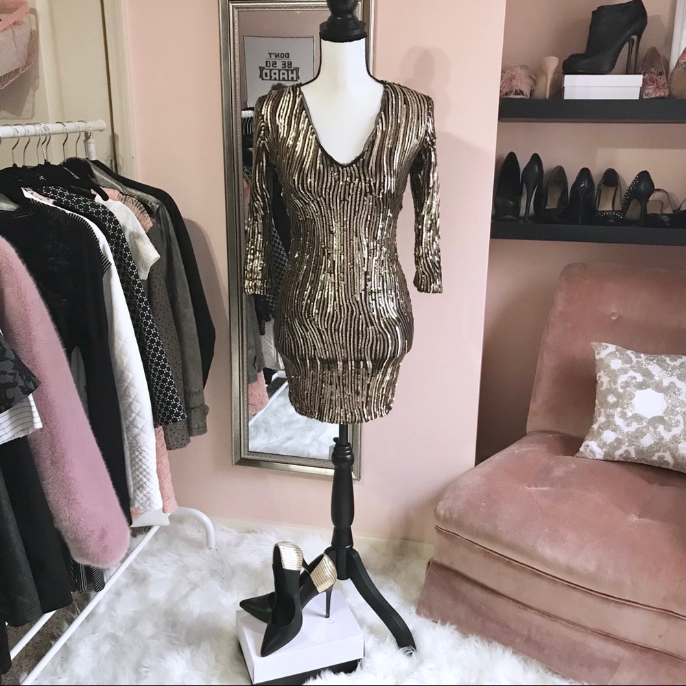 🙌🏼 Host Pick 🙌🏼Worn 1x Sequined Party Dress NYE